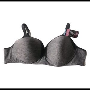 Olga Dark grey wire-free contour bra